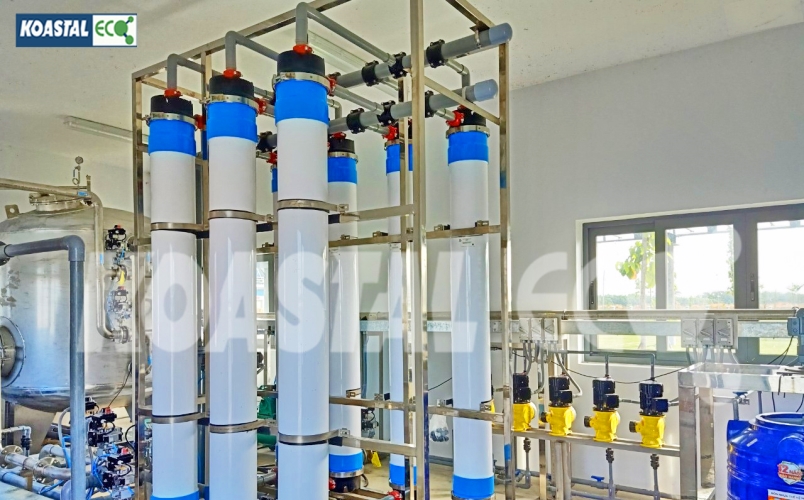 The wastewater recycling system using UF technology for CPV Food Company Limited in Binh Phuoc