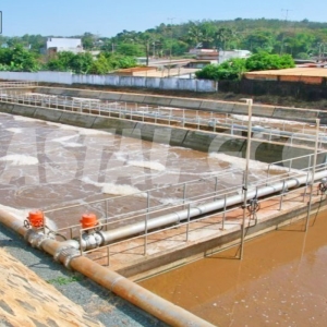 The wastewater treatment system of Quan Loi Processing Factory, capacity 2,500 m3/day