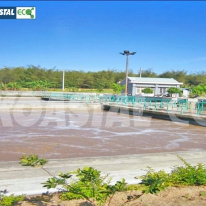 The wastewater treatment system of Yachim Rubber Processing Factory, capacity 1,100 m3/day