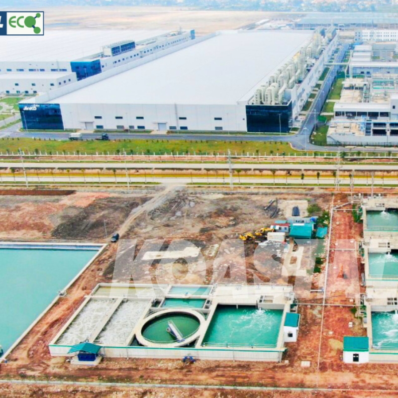 The central wastewater treatment plant for Song Khoai IP – Total capacity: 16,000 m3/day, Capacity Module 4: 4,000 m3/day
